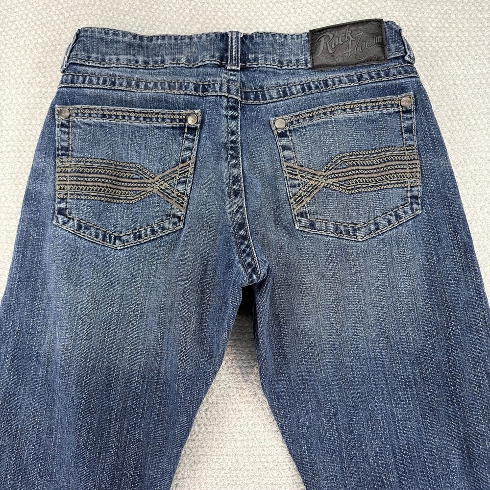 Wrangler Jeans Mens 31x32 (31x30) Rock 47 Slim Straight Western Rodeo Cowboy - Picture 5 of 14